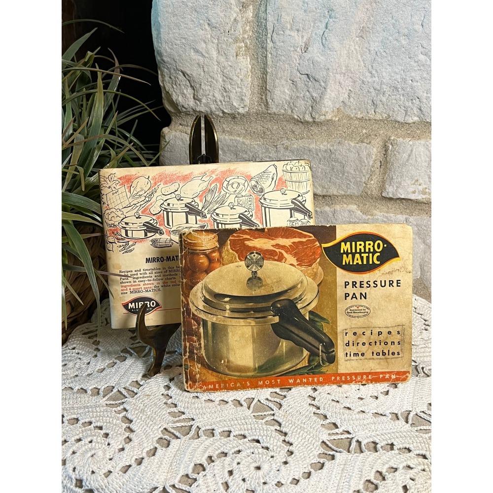 Vintage Mirro-Matic Pressure Pan Recipe Booklet & Instruction Manual Set 1950s